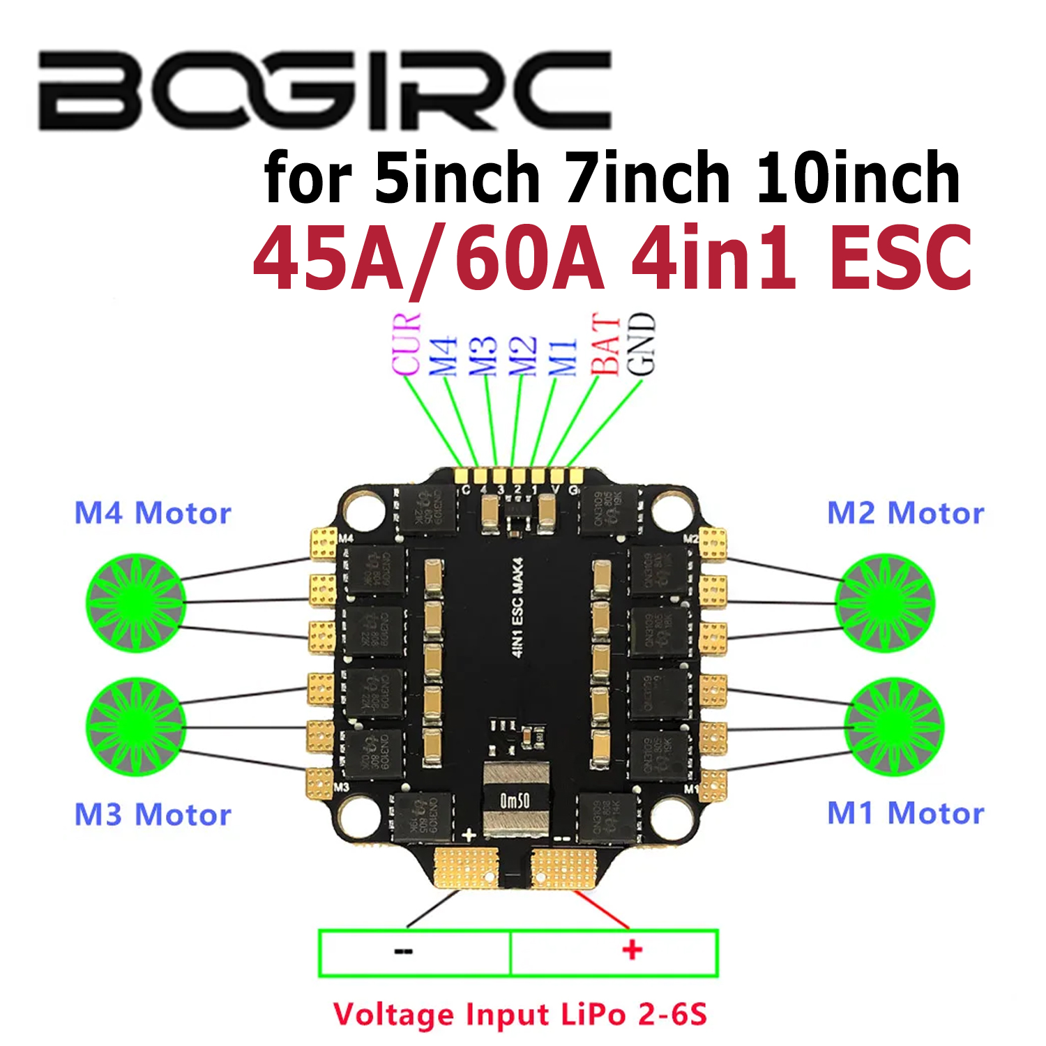 Drone Frame 5 Inch - BOGIRC BLS 45A / 65A 4in1