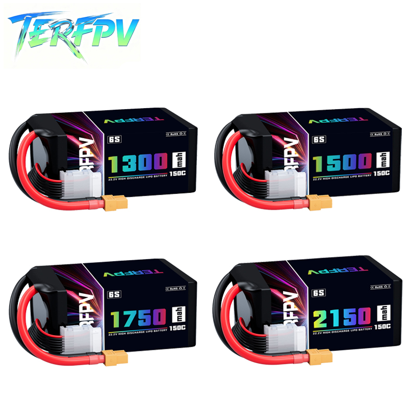 Drone Rcs - TERFPV Lipo Battery 6S 22.2V 1300/1500/1750./2150mAh