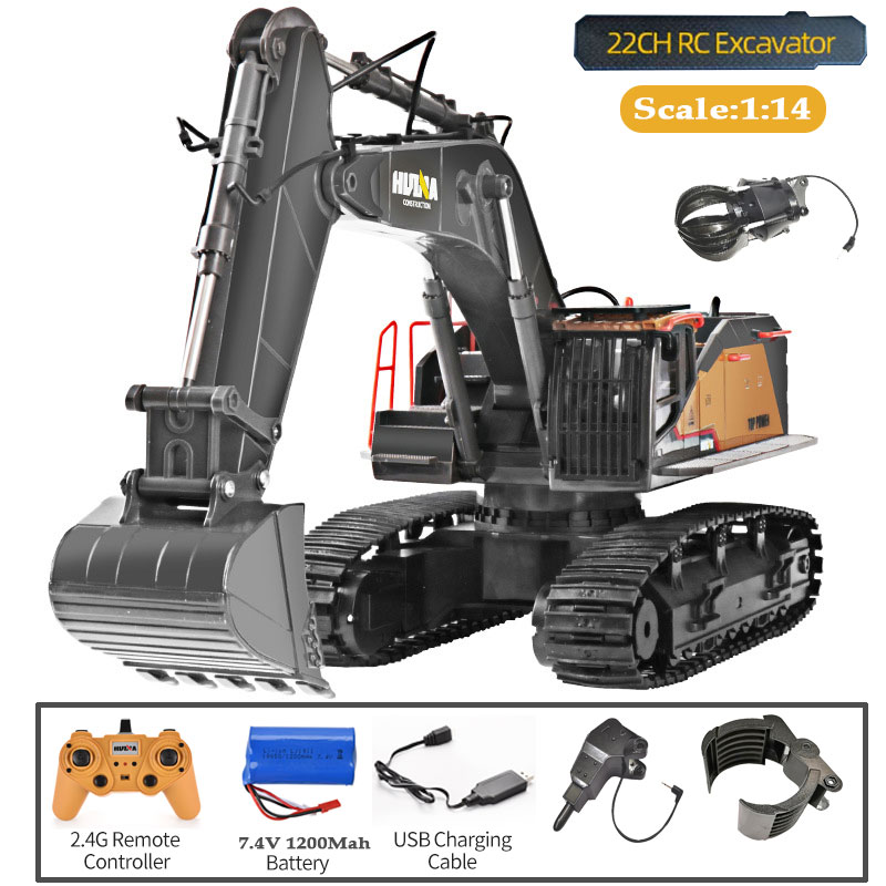 Drone Or Rc Car - HUINA 1592 Alloy Excavator Truck 1/14