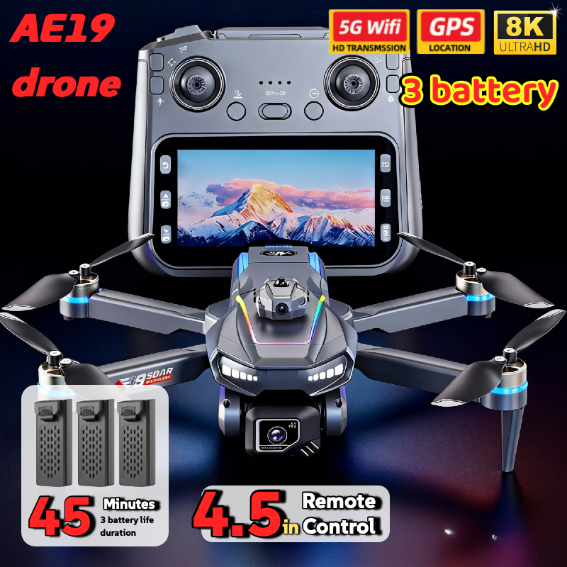 Drone E88Pro Rc 4K - AE19 GPS Drone 4.3