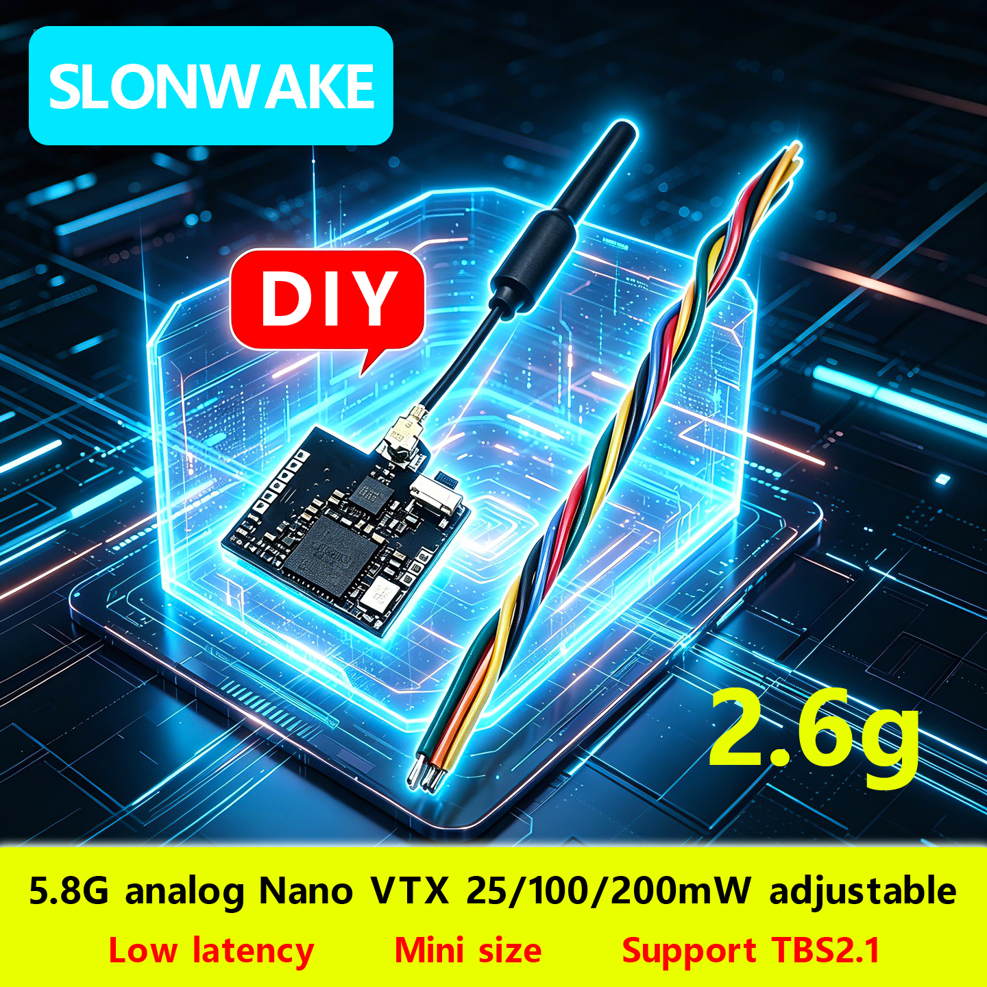 Drone Rc Control - SLONWAKE Nano 5.8G 48CH 200mW Micro
