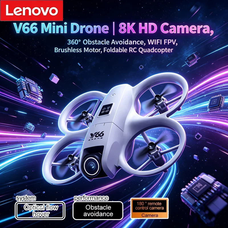 Drone E88Pro Rc 4K - Lenovo V66 Mini Drone | 4K