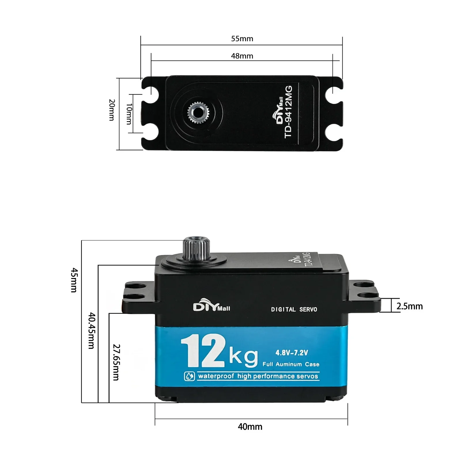 12KG TD-9412MG High Torque Ful - Rc Car Servo avis et prix