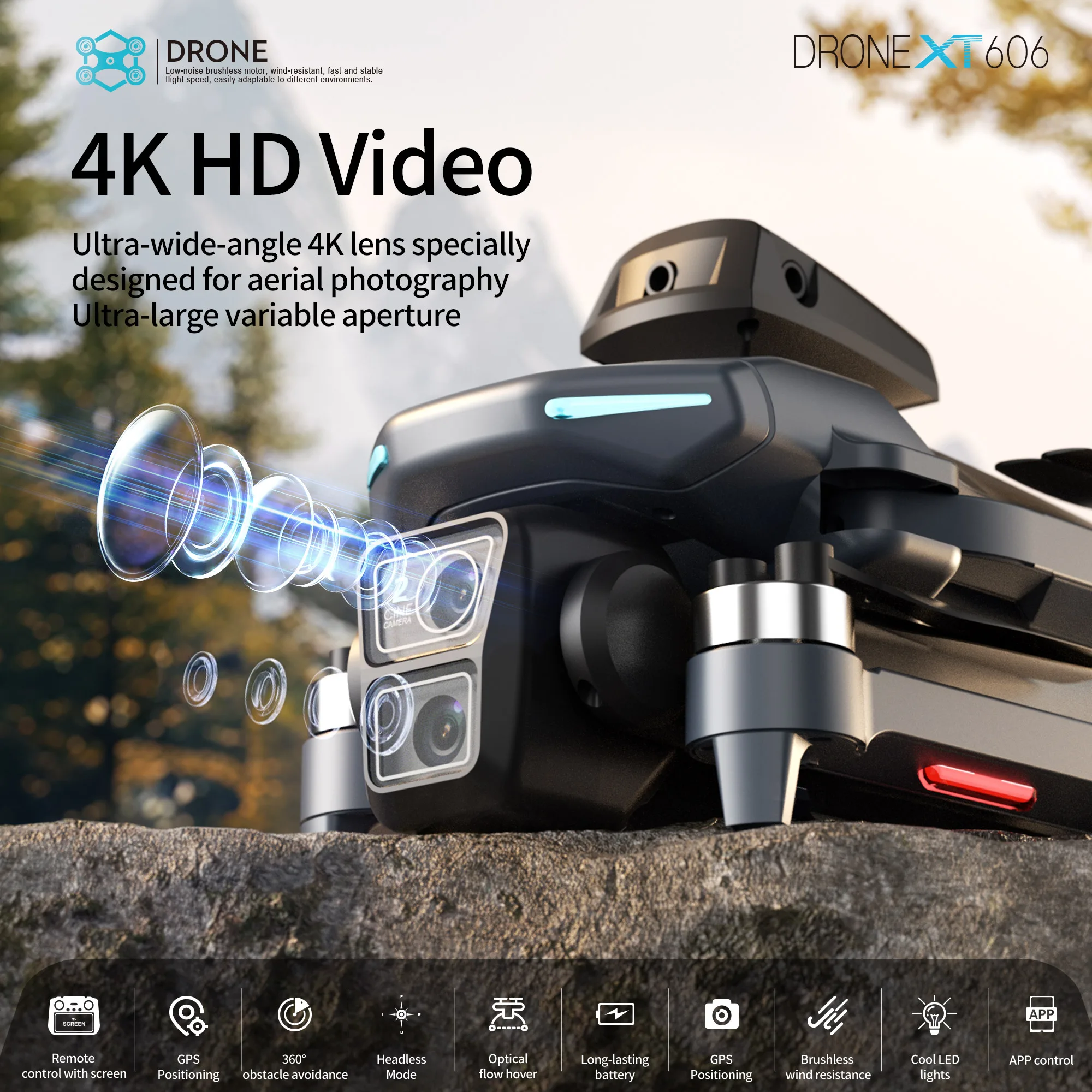 Lenovo XT606 Drone Professiona - Drone E88Pro Rc 4K avis et prix