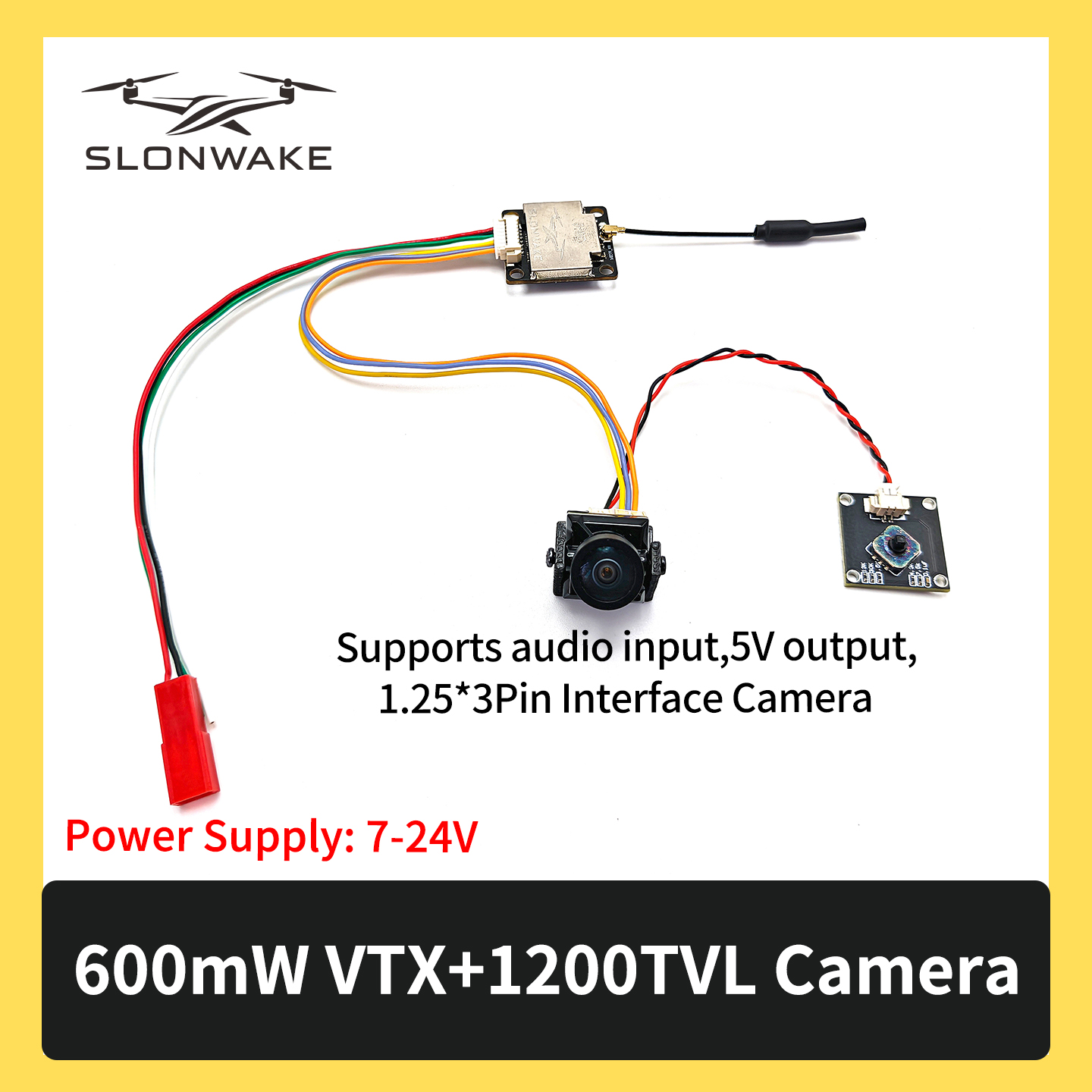SLONWAKE 5.8G 600mW 7-24V FPV  - Vtx Video Transmitter avis et prix