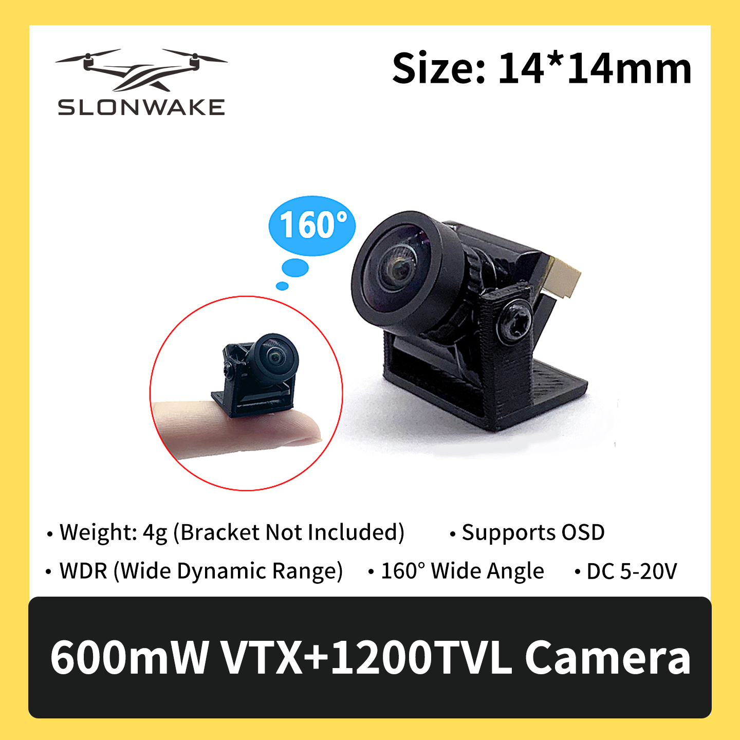 SLONWAKE 5.8G 600mW 7-24V FPV  - Vtx Video Transmitter avis et prix