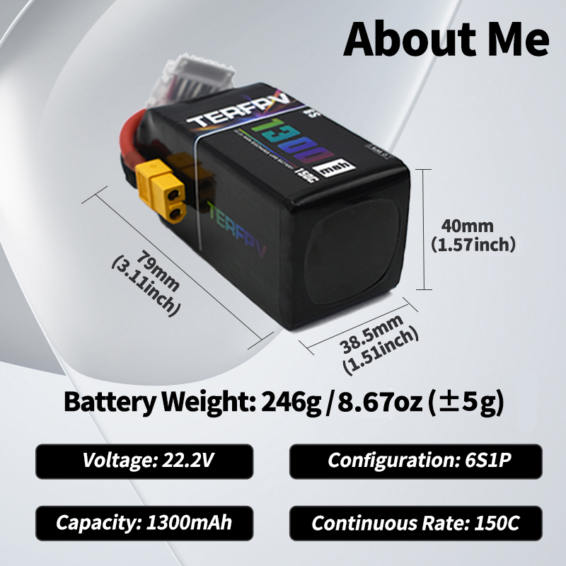 TERFPV Lipo Battery 6S 22.2V 1 - Drone Rcs avis et prix