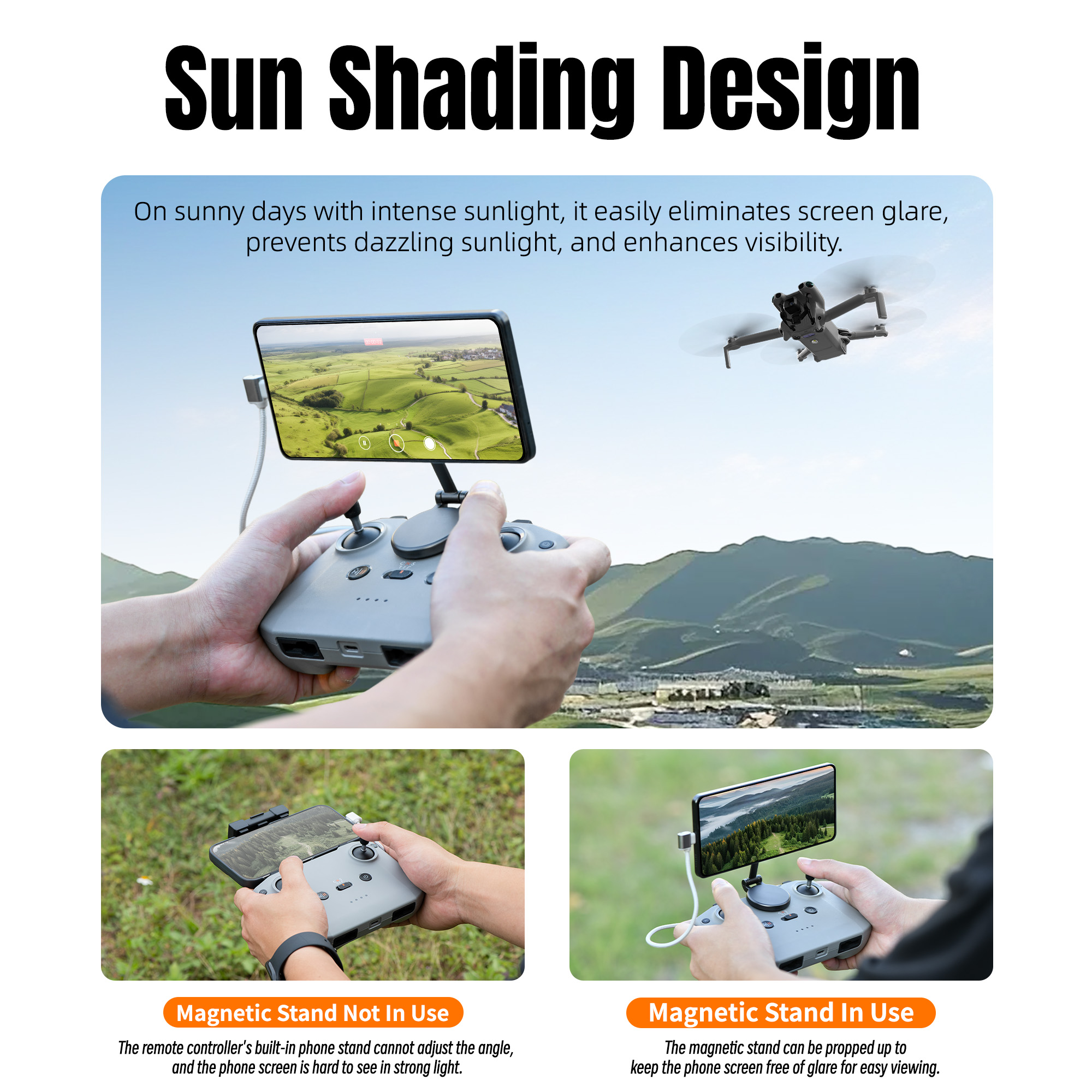 Adjustable Magnetic Phone Stan - Drone Dji Rc Mini 3 Pro avis et prix