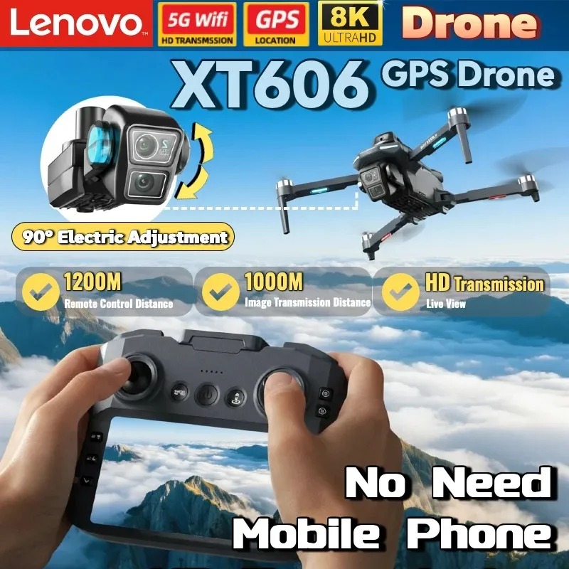 Lenovo XT606 GPS Drone Brushle - Drone E88Pro Rc 4K avis et prix