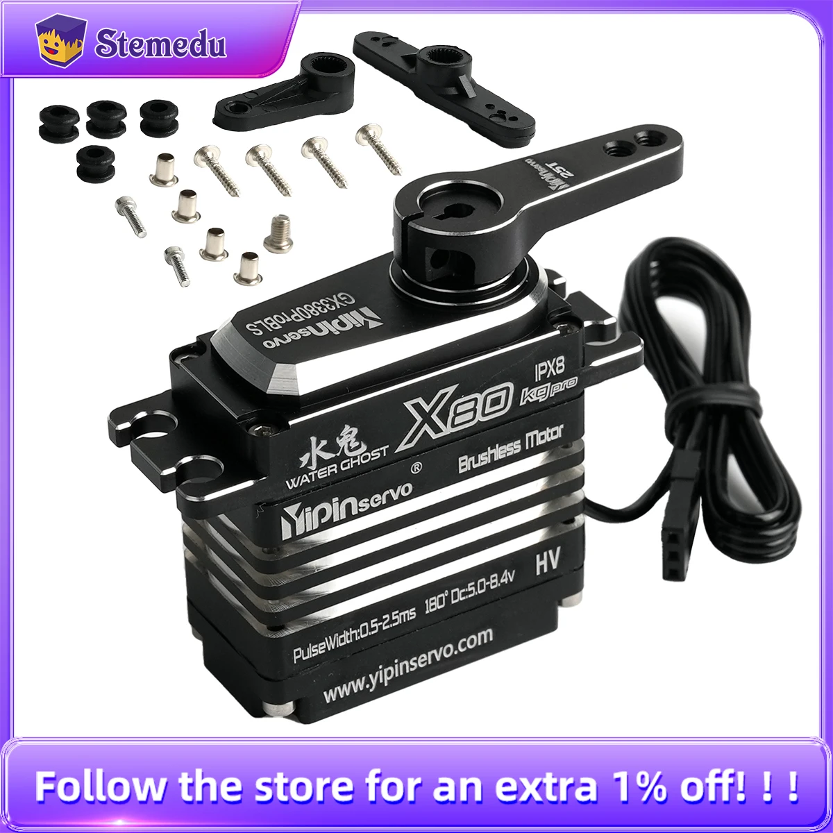80KG Digital Servo Motor All M - Rc Car Servo avis et prix
