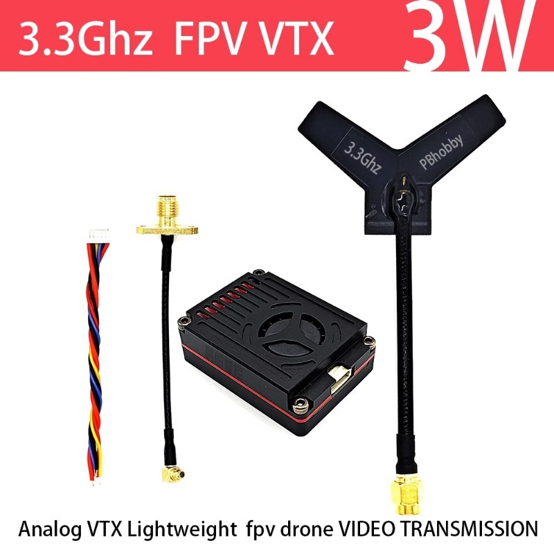 3.3GHz FPV VTX/VRX  3W Analog  - Vtx Video Transmitter avis et prix