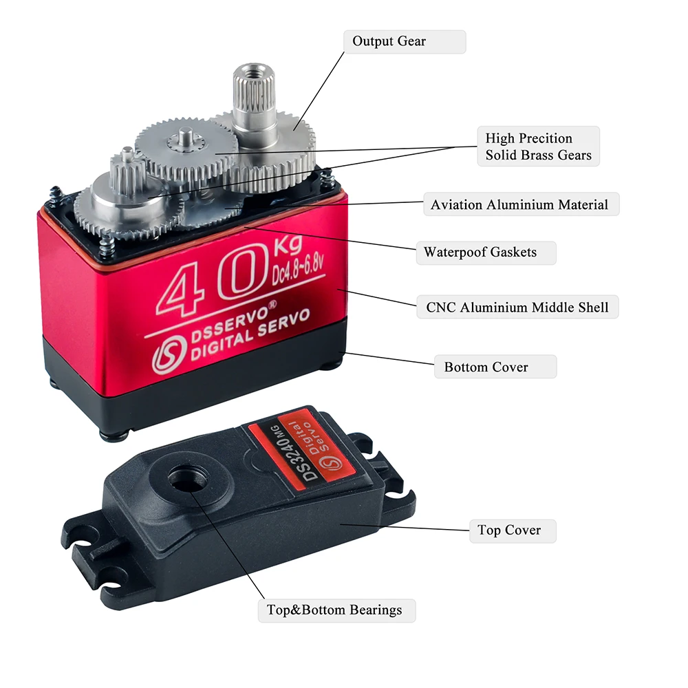40KG Dsservo DS3240 Large Torq - Rc Car Servo avis et prix
