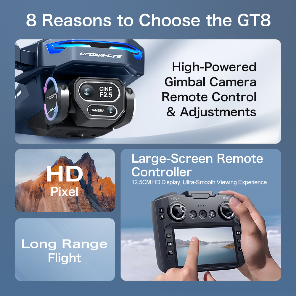 2026 NEW GT8 Drone 8K HD Camer - Drone Rc Price avis et prix