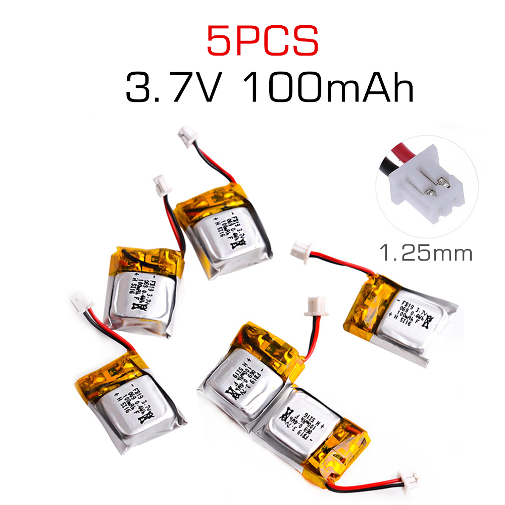 5 pcs 3.7V 100mAh Li-po Batter - Drone Fq777 Rc Quadcopter avis et prix