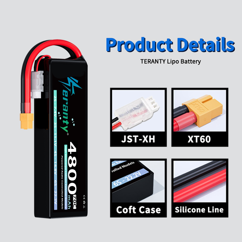 TERANTY Lipo Battery 2S 4800mA - Drone Rc Truck avis et prix