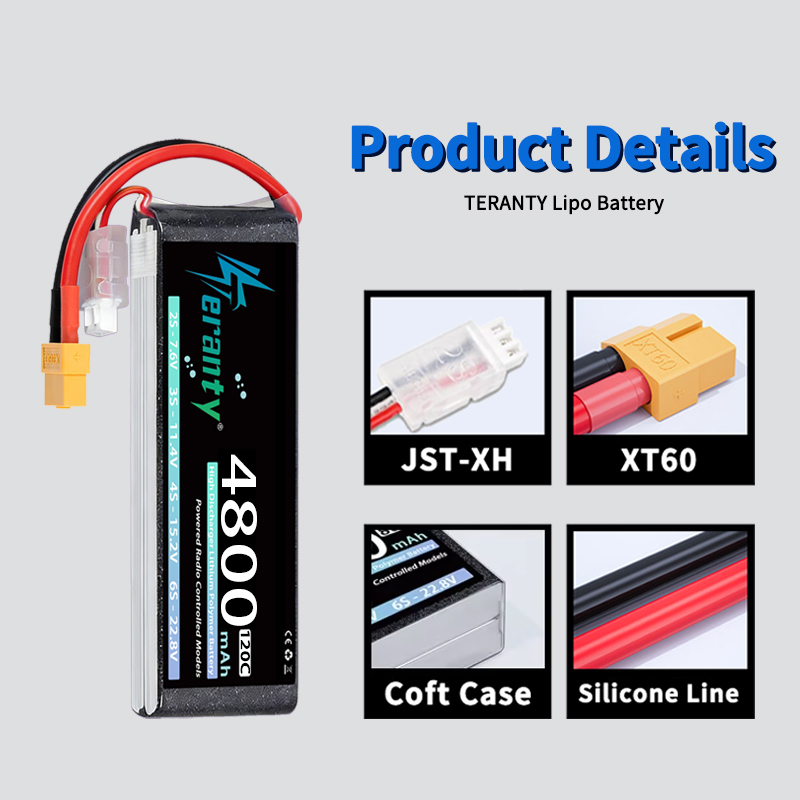 TERANTY Lipo Battery 2S 4800mA - Drone Rc Truck avis et prix