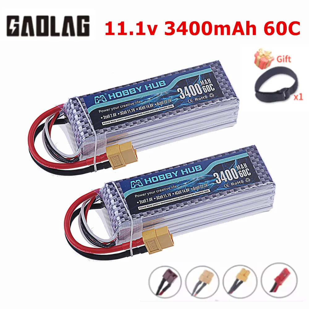 3S Lipo Battery 11.1V 3400mAh  - Drone Rc Truck avis et prix