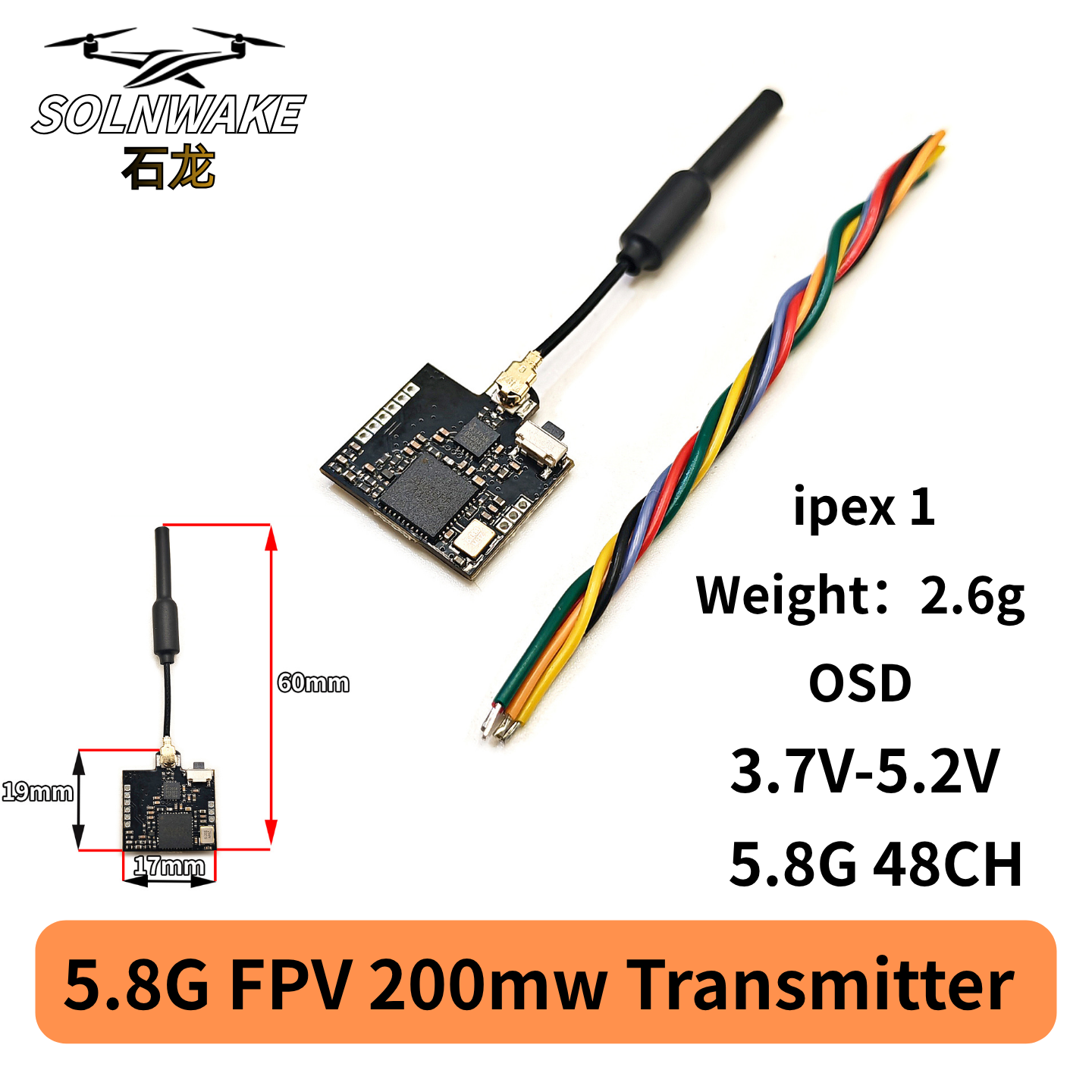 SLONWAKE Nano 5.8G 48CH 200mW  - Drone Rc Control avis et prix