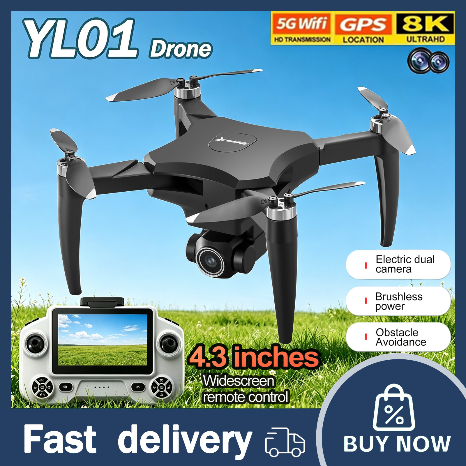 YL01 Mini Drone 8K Professiona - Drone Dji Rc Mini 3 Pro avis et prix