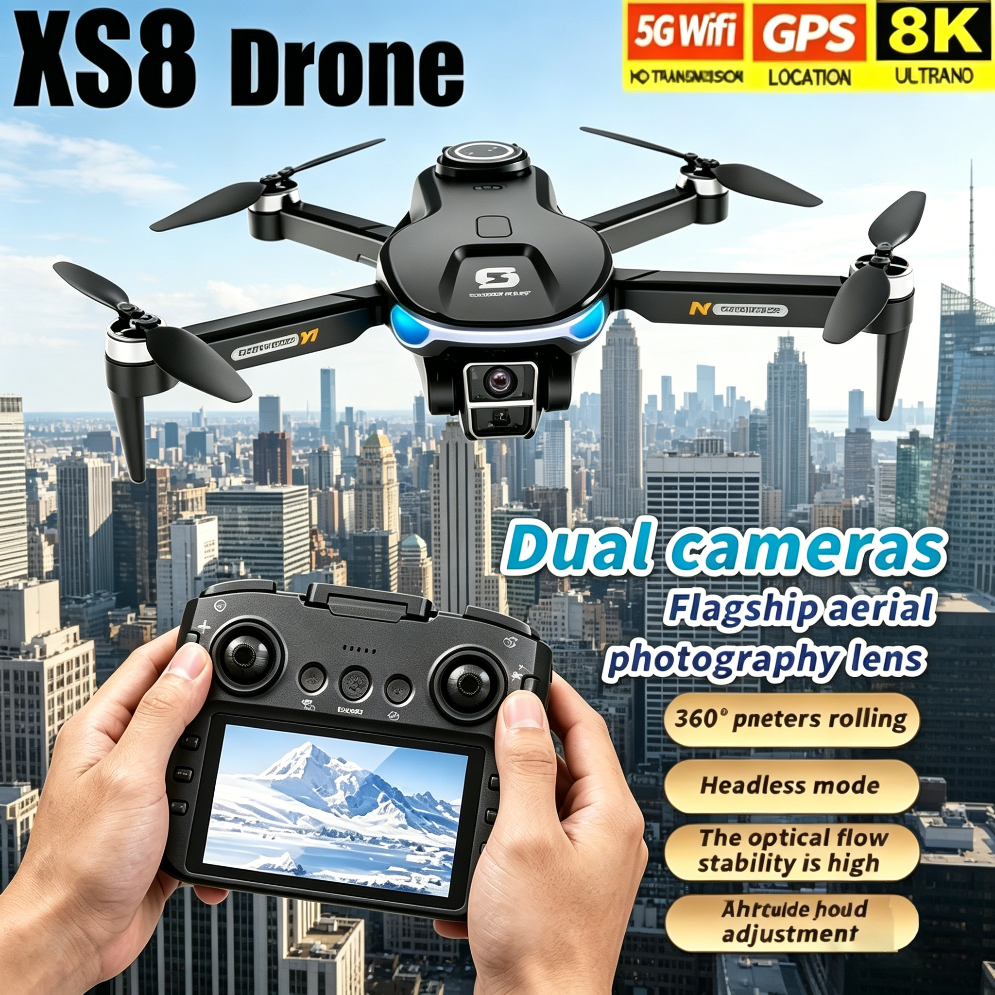 HD 8K Professional GPS Drone w - Drone Rc Explorer avis et prix