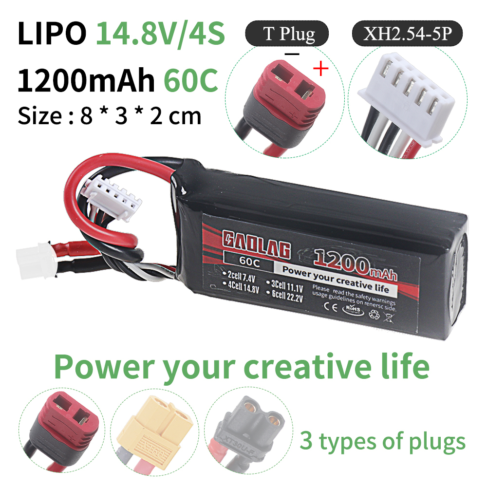 4S 14.8V 1200mAh 60C Lipo Batt - Drone Rc Truck avis et prix