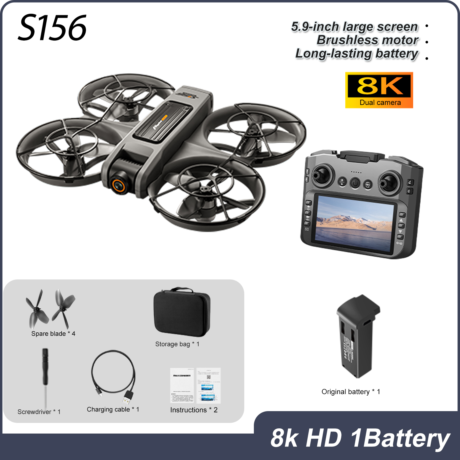 ZNLYRION S156 Brushless Drone  - Drone Rc App avis et prix
