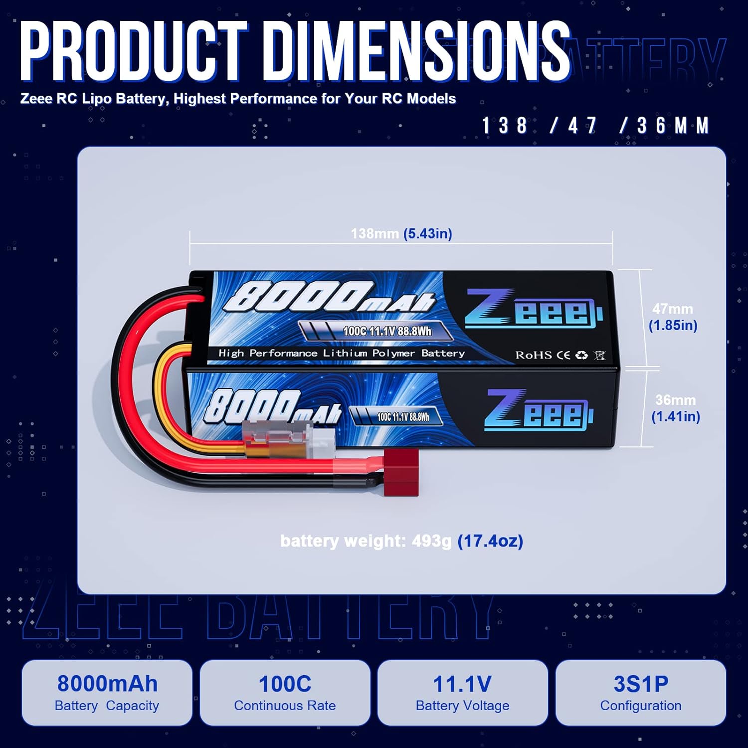 Zeee Lipo 3S 8000mAh Battery 1 - Drone Rc Truck avis et prix