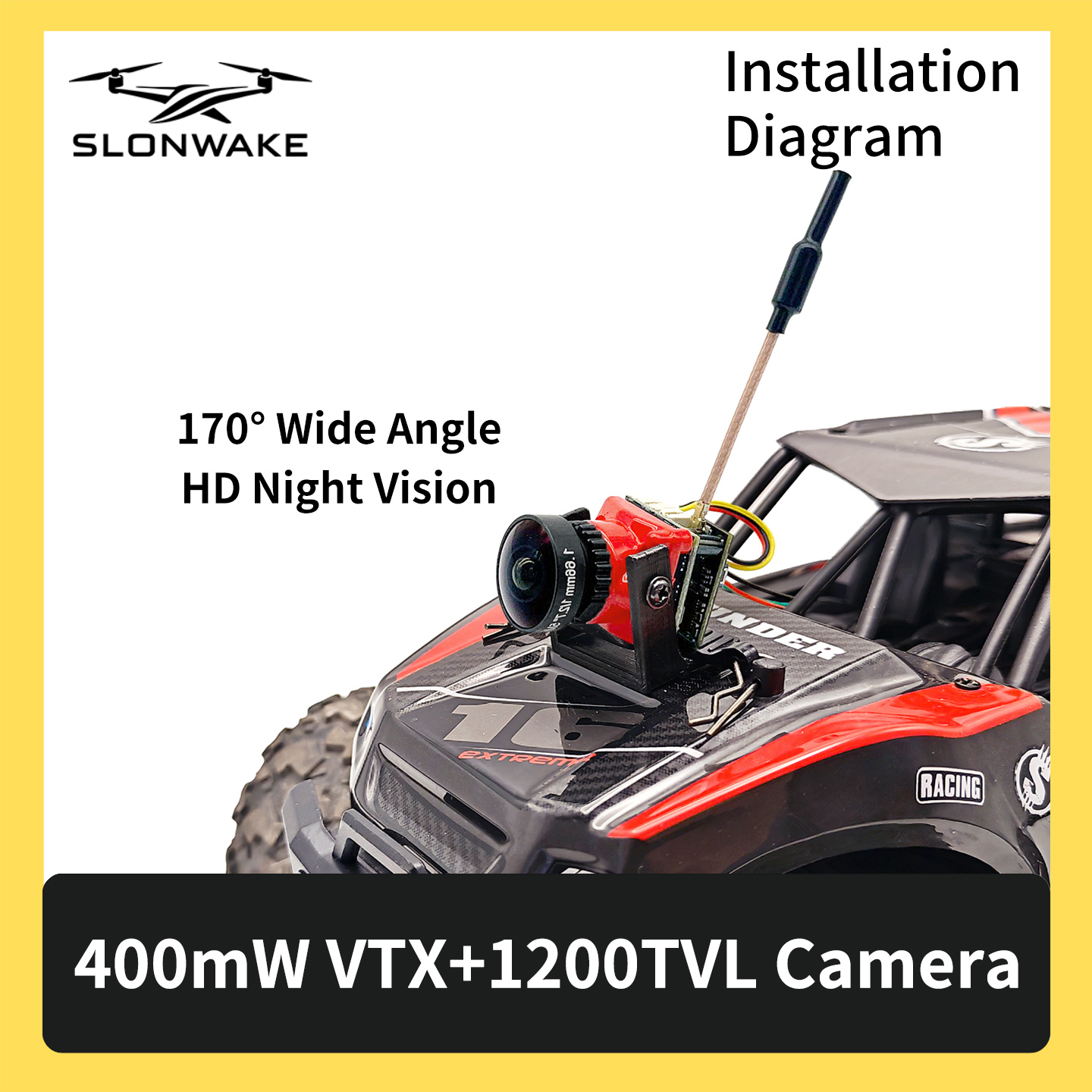 SLONWAKE 5.8G 48CH FPV 400mw V - Drone Rc Racing avis et prix