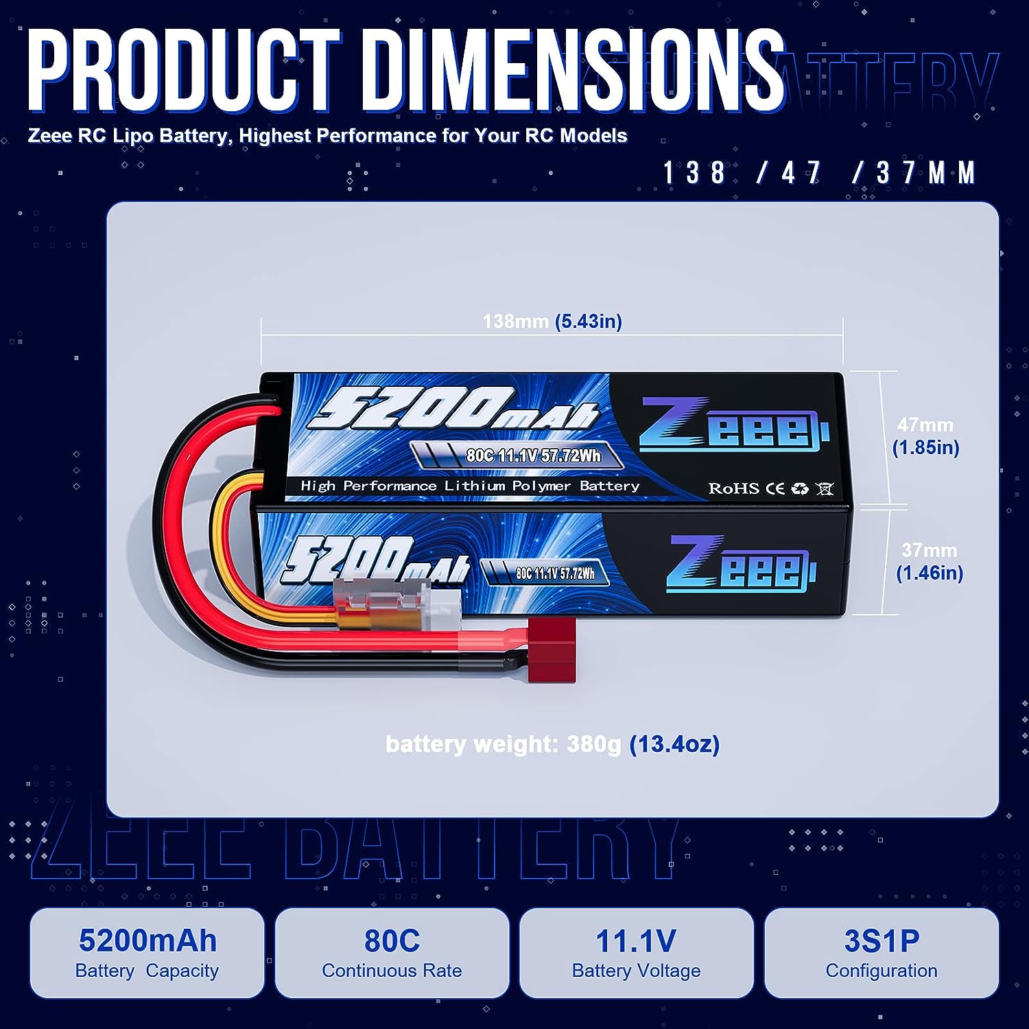 1/2pcs Zeee 3S 5200mAh Lipo Ba - Drone Rc Truck avis et prix