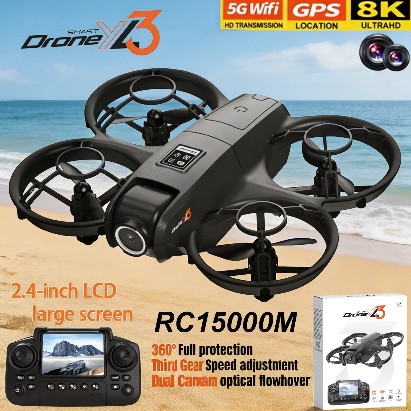 New YL3 RC Drone 8K 1080P Wide - Drone Rc Explorer avis et prix