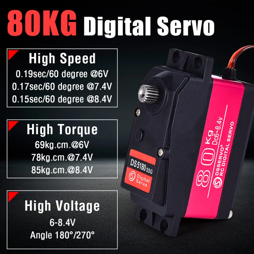 Dsservo Waterproof DS5180 80KG - Rc Car Servo avis et prix
