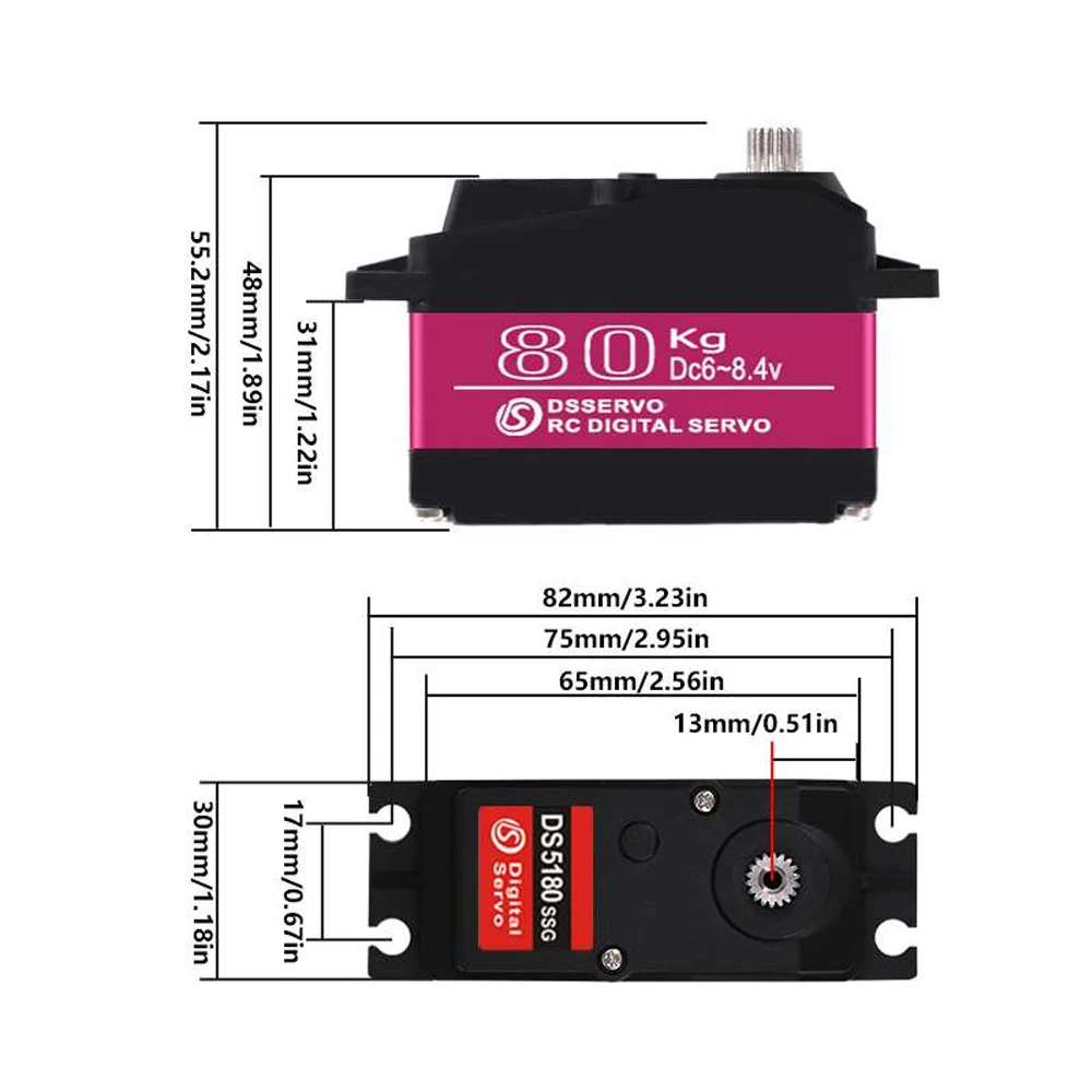 Dsservo Waterproof DS5180 80KG - Rc Car Servo avis et prix
