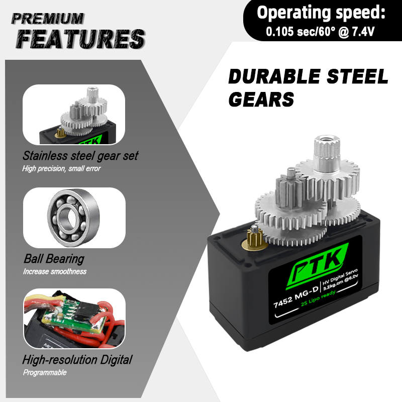 PTK 7452 MG-D 9g Digital Servo - Rc Car Servo avis et prix