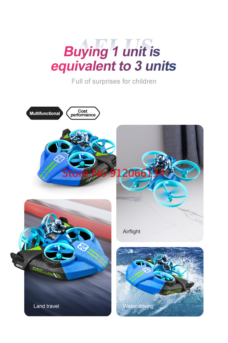 2.4G RC Plane Car Boat 3 In 1  - Drone Rc Game avis et prix