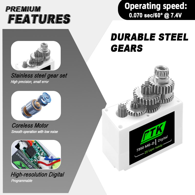 PTK 7350 MG-D 5.5g Digital Ser - Rc Car Servo avis et prix